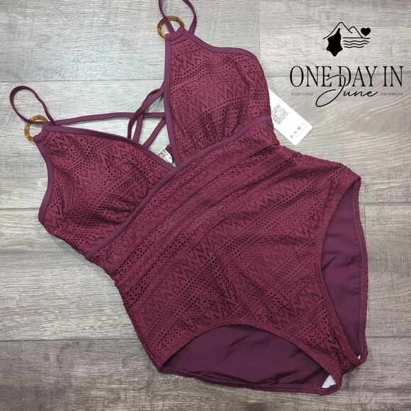 Charmo V Front One Piece Swimsuit Size L - Picture 1 of 5